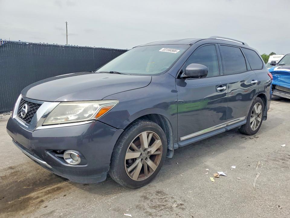 2014 Nissan Pathfinder VIN 5N1AR2MN6EC710503 COPART salvage auction — FRONT END, Nj - Certificate Of Title, sold $1,350 on 2026-07-09 (photo 1)