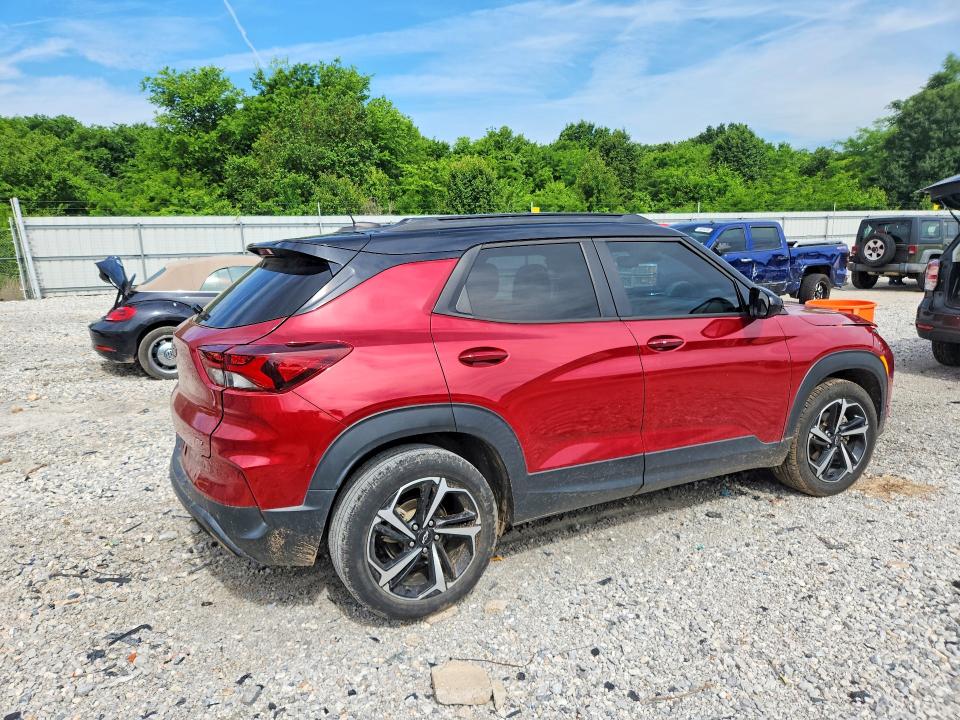 2021 Chevrolet VIN KL79MTSL6MB040353 COPART salvage auction — HAIL, Ar - Cert Of Title-Salvage, sold $3,500 on 2026-07-27 (photo 3)
