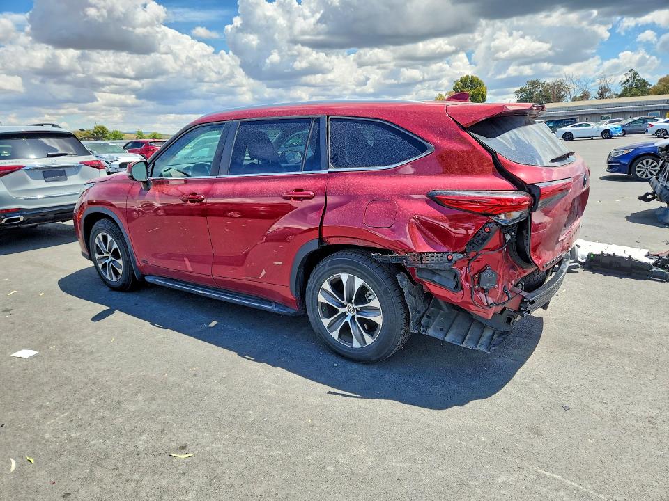 2023 Toyota Highlander VIN 5TDKBRCH4PS120464 COPART salvage auction — REAR END, Ca - Salvage Certificate, sold $21,500 on 2026-07-08 (photo 2)