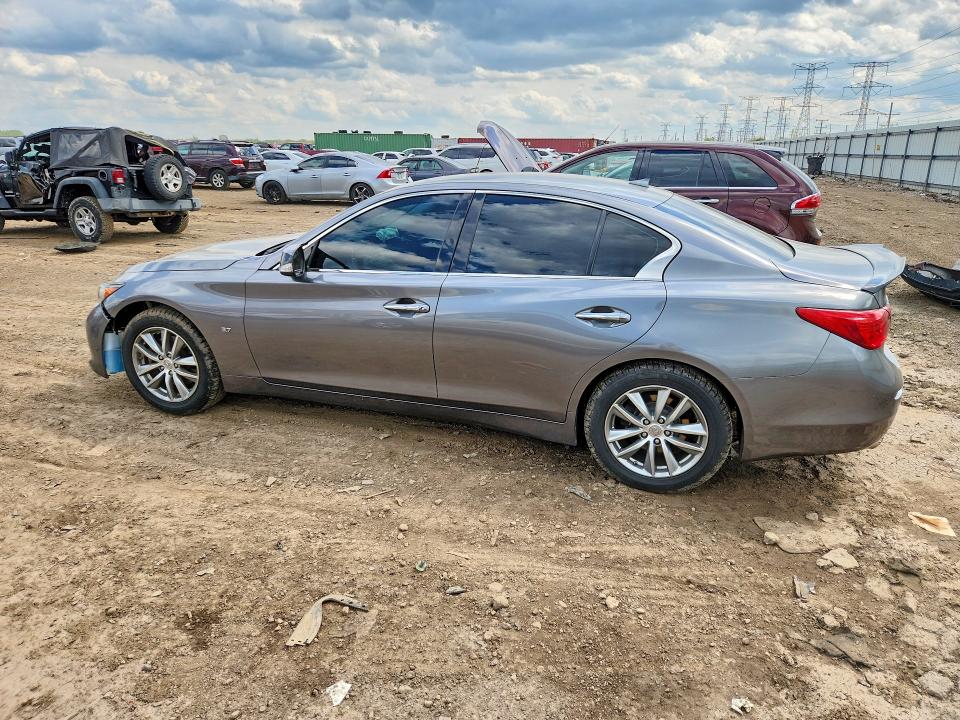 2015 Infiniti Q50 VIN JN1BV7AR9FM396594 COPART salvage auction — FRONT END, IL - SALVAGE CERTIFICATE, sold $3,850 on 2026-07-07 (photo 2)