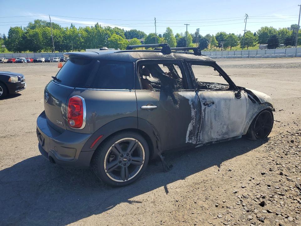 2012 Mini Cooper VIN WMWZC3C53CWL83602 COPART salvage auction — BURN, Or - Salvage Title Certificate, sold $300 on 2026-07-13 (photo 3)