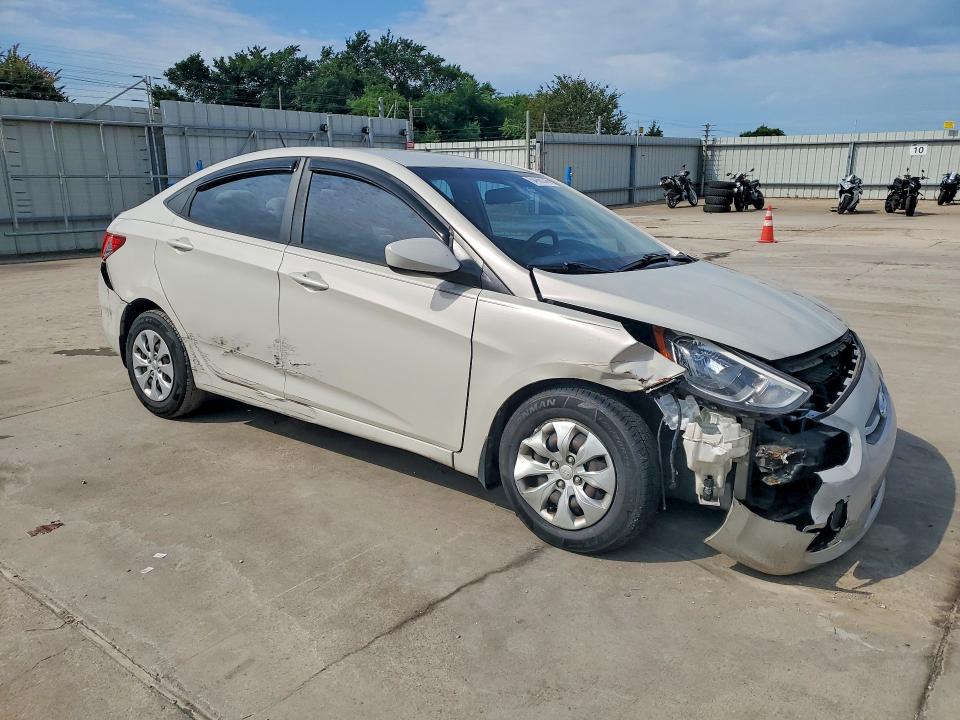 2016 Hyundai Accent VIN KMHCT4AE6GU120812 COPART salvage auction — FRONT END, Tx - Salvage Vehicle Title, sold $775 on 2026-07-27 (photo 4)