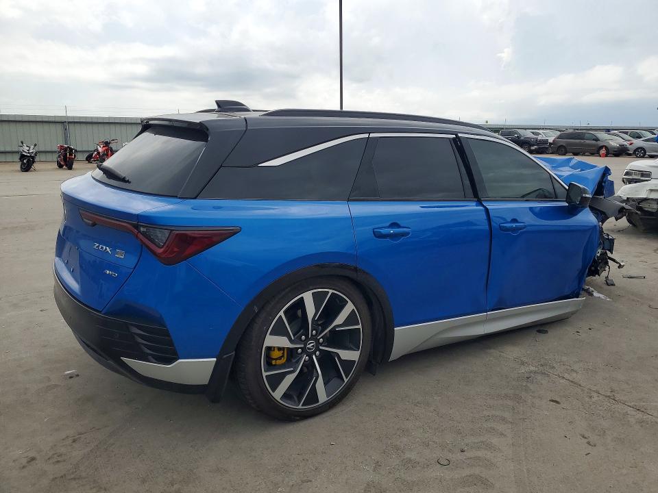 2024 Acura Zdx VIN 4W5XHPRL9RZ500537 COPART salvage auction — FRONT END, Tx - Salvage Vehicle Title, sold $3,750 on 2026-07-02 (photo 3)