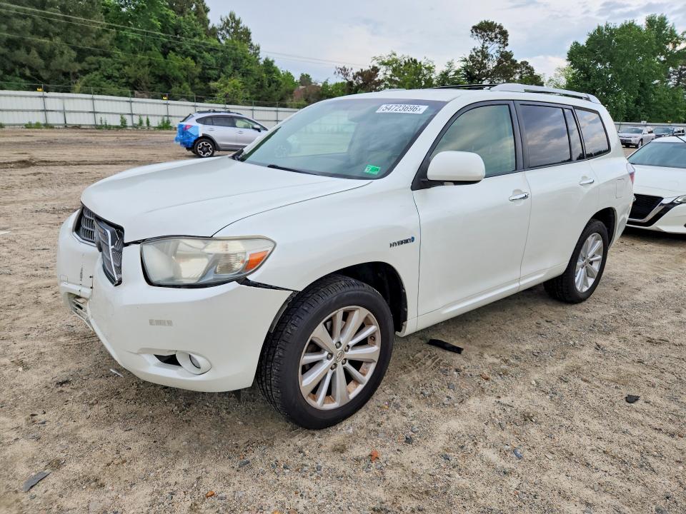 2010 Toyota Highlander hybrid VIN JTEJW3EHXA2048416 COPART salvage auction — FRONT END, Va - Certificate Of Title, sold $2,750 on 2026-07-07 (photo 1)