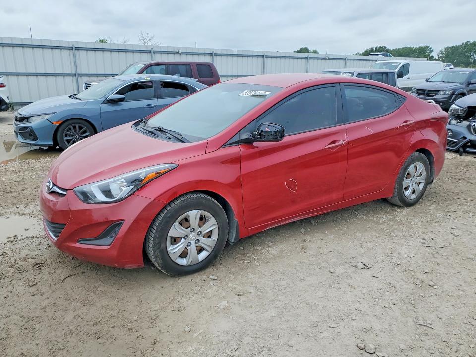 2016 Hyundai Elantra VIN KMHDH4AE0GU546274 COPART salvage auction — SIDE, Ks - Cert Of Title-Salvage, sold $1,550 on 2026-07-09 (photo 1)