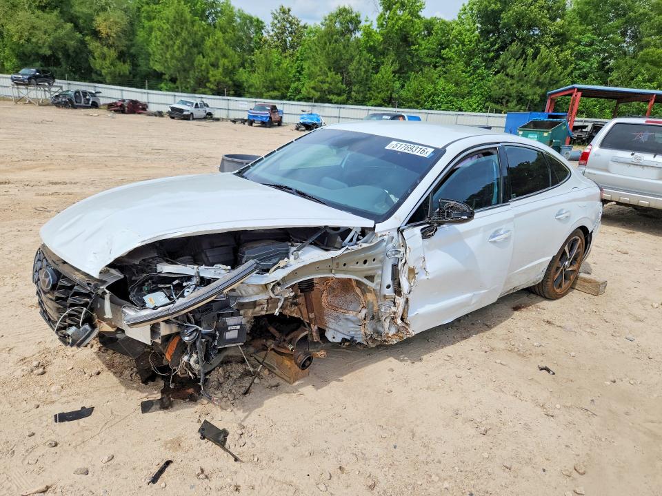 2021 Hyundai Sonata VIN 5NPEJ4J24MH092958 COPART salvage auction — FRONT END, Ga - Cert Of Title-Salvage, sold $1,625 on 2026-07-17 (photo 1)