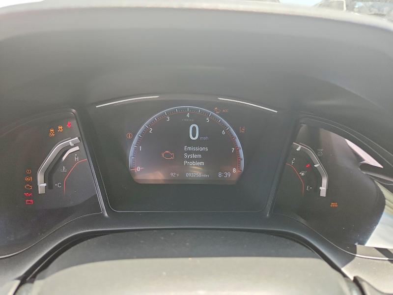 2019 Honda Civic VIN SHHFK7G42KU220250 COPART salvage auction — MECHANICAL, Tx - Salvage Vehicle Title, sold $4,150 on 2026-07-16 (photo 9)
