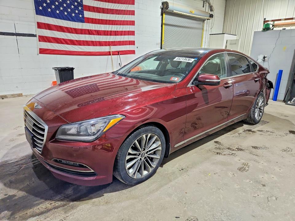 2015 Hyundai VIN KMHGN4JE8FU037876 COPART salvage auction — REAR END, Nh - Cert Of Title-Salvage, sold $500 on 2026-07-21 (photo 1)