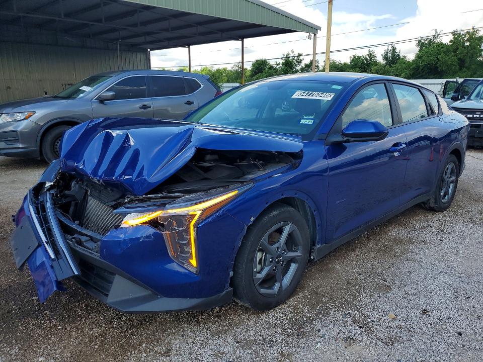 2025 Kia K4 VIN 3KPFT4DE9SE034284 COPART salvage auction — FRONT END, Tx - Nonrepairable Title, sold $6,200 on 2026-07-06 (photo 1)