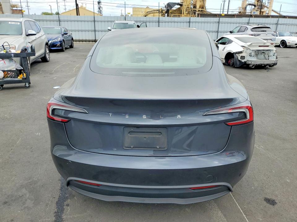2025 Tesla VIN 5YJ3E1EA0SF916932 COPART salvage auction — REAR END, Ca - Salvage Certificate, sold $13,400 on 2026-07-27 (photo 6)