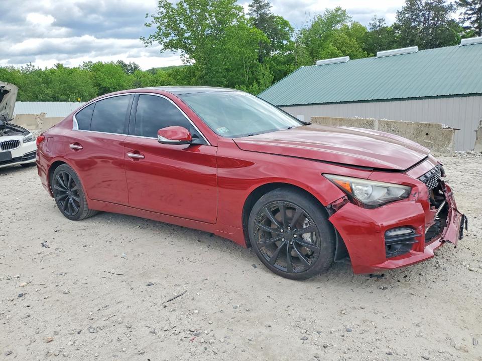 2014 Infiniti VIN JN1BV7AR6EM682918 COPART salvage auction — FRONT END, Ma - Cert Of Title-Reconstrctd Coll, sold $1,300 on 2026-07-22 (photo 4)