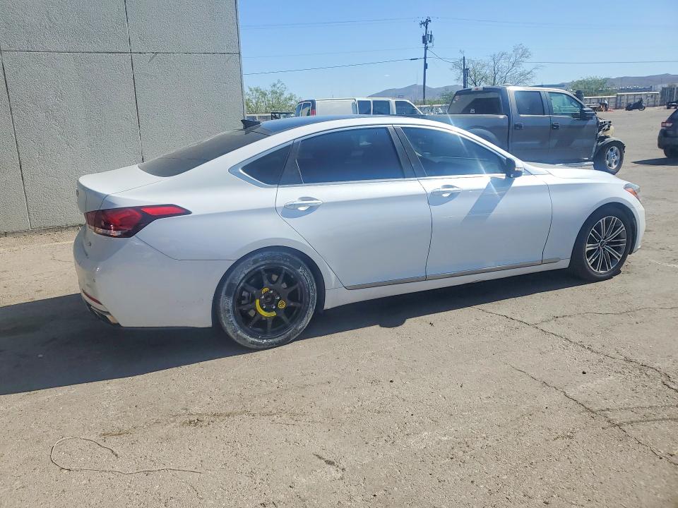 2018 Genesis G80 VIN KMHGN4JE8JU238007 COPART salvage auction — MINOR DENT/SCRATCHES, Tx - Salvage Vehicle Title, sold $2,650 on 2026-07-31 (photo 3)