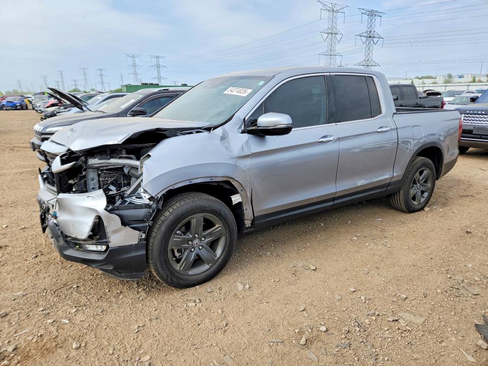 2023 Honda Ridgeline VIN 5FPYK3F72PB026038 COPART salvage auction — FRONT END, Il - Salvage Certificate, sold $8,100 on 2026-07-28 (photo 1)
