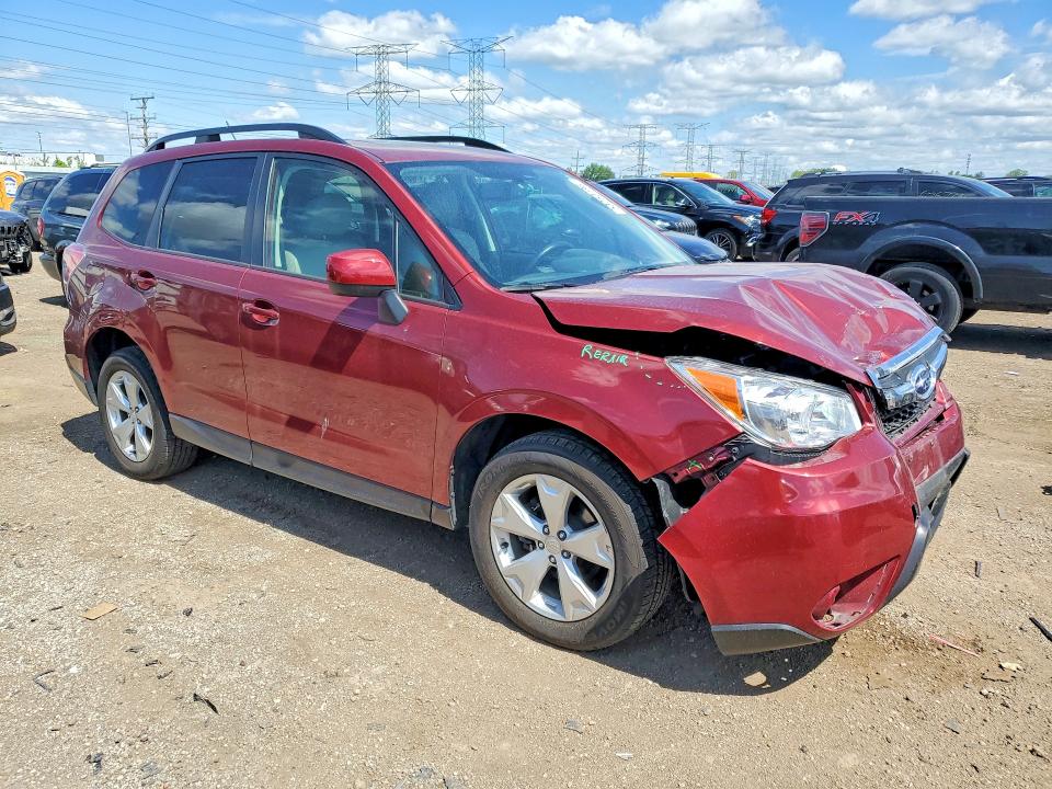 2015 Subaru Forester VIN JF2SJADCXFH827645 COPART salvage auction — FRONT END, Il - Salvage Certificate, sold $2,450 on 2026-07-21 (photo 4)