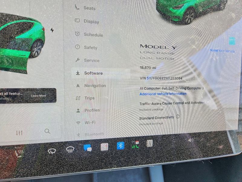 2021 Tesla Model y VIN 5YJYGDEE2MF253094 COPART salvage auction — REAR END, Il - Salvage Certificate, sold $375 on 2026-07-28 (photo 9)