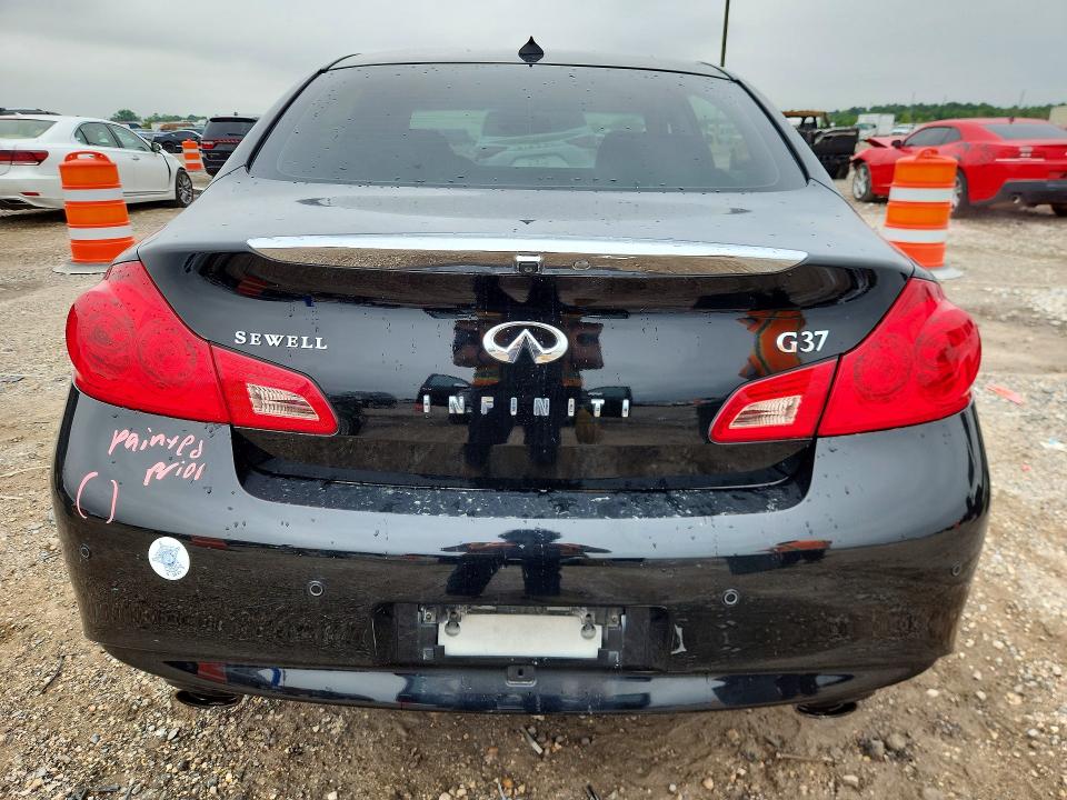 2010 Infiniti G VIN JN1CV6AP5AM203136 COPART salvage auction — FRONT END, Tx - Nonrepairable Title, sold $525 on 2026-07-09 (photo 6)