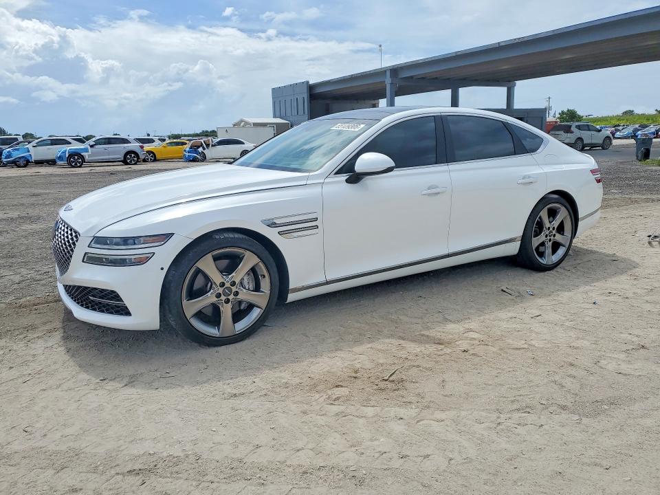 2021 Genesis G80 VIN KMTGC4SD1MU048345 COPART salvage auction — MINOR DENT/SCRATCHES, Sc - Certificate Of Title (P), sold $13,400 on 2026-07-07 (photo 1)