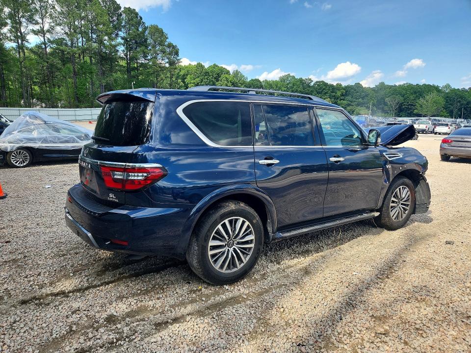 2022 Nissan Armada VIN JN8AY2BA2N9393165 COPART salvage auction — FRONT END, Nc - Salvage Certificate Of Title, sold $325 on 2026-07-31 (photo 3)