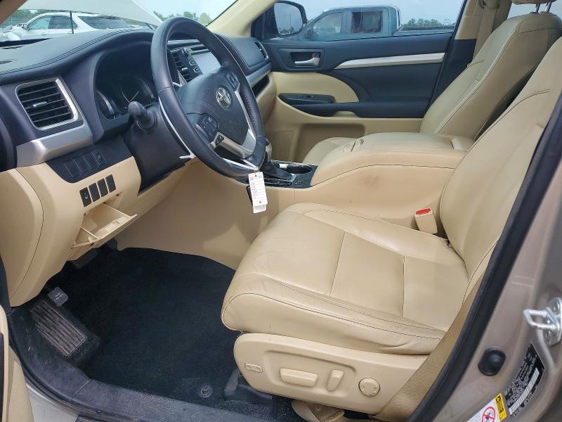 2016 Toyota Highlander VIN 5TDKKRFH0GS143350 COPART salvage auction — FRONT END, Mo - Salvage Certificate Of Title, sold $5,800 on 2026-07-20 (photo 7)