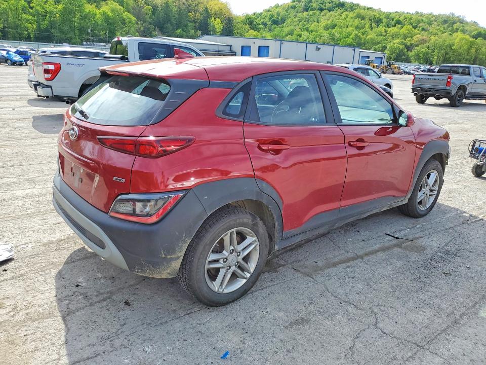 2022 Hyundai Kona VIN KM8K2CAB6NU759901 COPART salvage auction — FRONT END, Pa - Certificate Of Salvage, sold $1,000 on 2026-07-23 (photo 3)