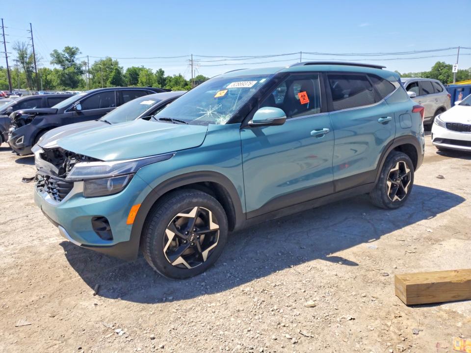 2025 Kia Seltos VIN KNDERCAAXS7690662 COPART salvage auction — FRONT END, Ky - Cert Of Title-Salvage, sold $7,600 on 2026-07-22 (photo 1)