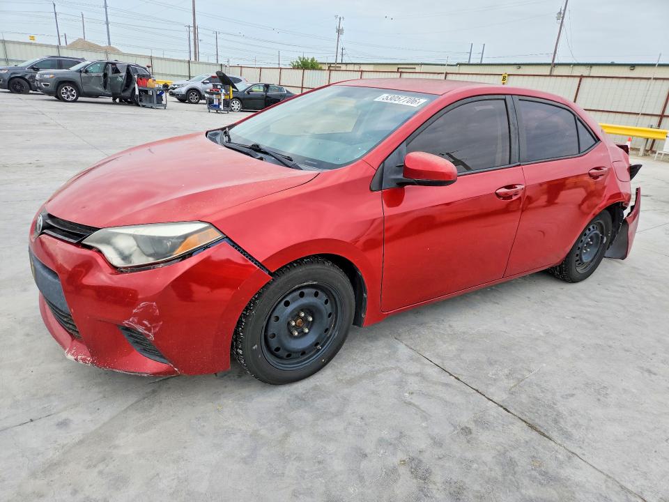 2014 Toyota Corolla VIN 5YFBURHE7EP019224 COPART salvage auction — REAR END, Tx - Salvage Vehicle Title, sold $1,000 on 2026-07-14 (photo 1)