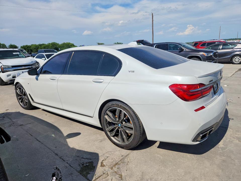 2019 BMW M760i xdrive VIN WBA7H6C58KG615050 COPART salvage auction — UNDERCARRIAGE, Tx - Salvage Vehicle Title, sold $11,100 on 2026-07-09 (photo 2)