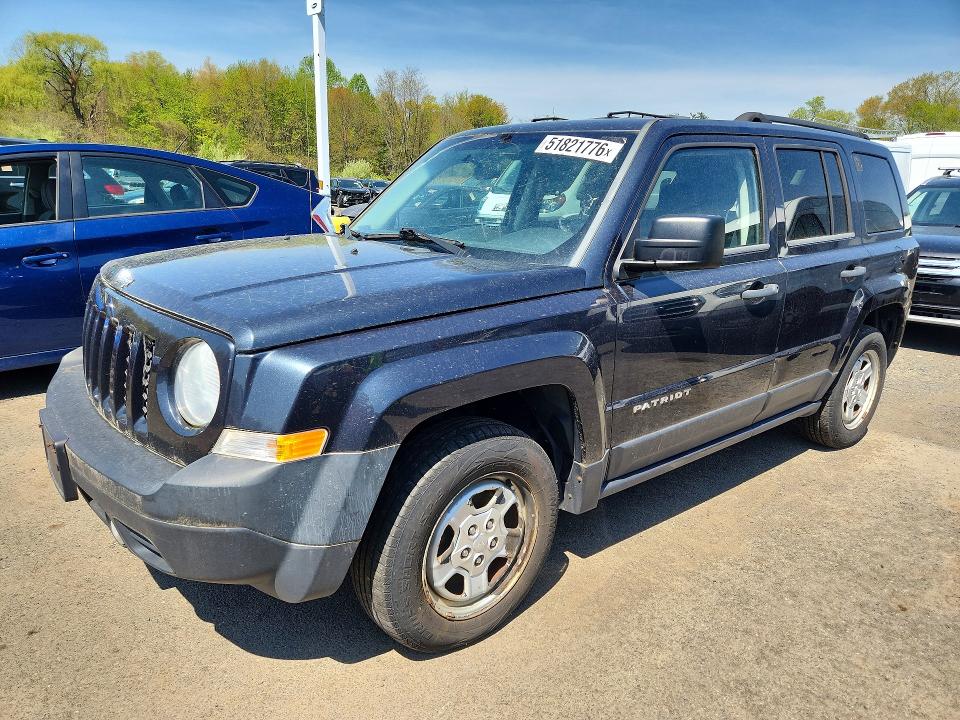 2014 Jeep Patriot VIN 1C4NJPBB4ED692452 COPART salvage auction — MINOR DENT/SCRATCHES, Ma - Certificate Of Title (P), sold $1,300 on 2026-07-09 (photo 1)