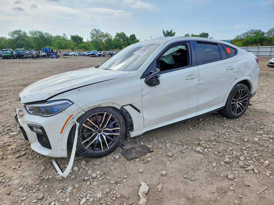 2021 BMW X6 VIN 5UXCY8C07M9D95829 COPART salvage auction — FRONT END, Il - Salvage Certificate, sold $10,900 on 2026-07-17 (photo 1)