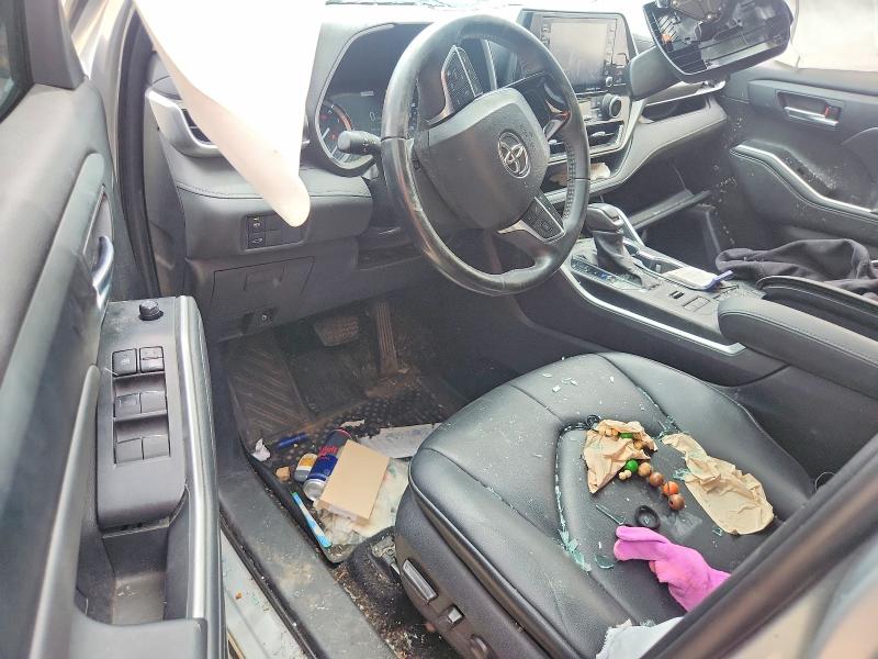 2021 Toyota Highlander VIN 5TDGZRBH4MS546931 COPART salvage auction — ROOF, Salvage Title, sold $275 on 2026-07-24 (photo 8)