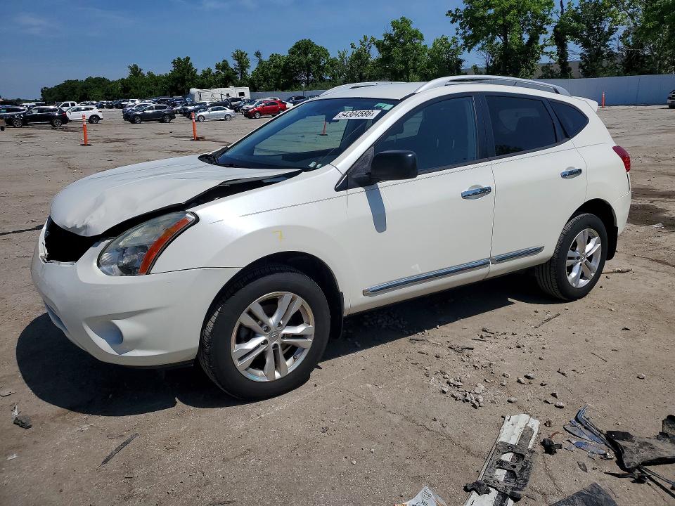 2015 Nissan Rogue VIN JN8AS5MV6FW771591 COPART salvage auction — FRONT END, Wv - Salvage Certificate, sold $1,750 on 2026-07-17 (photo 1)