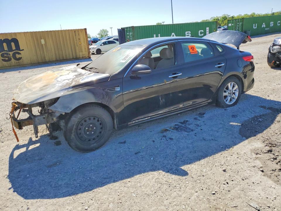 2016 Kia Optima VIN 5XXGT4L38GG109981 COPART salvage auction — Burn Engine, In - Cert Of Title-Salvage Title, sold $250 on 2026-07-07 (photo 1)