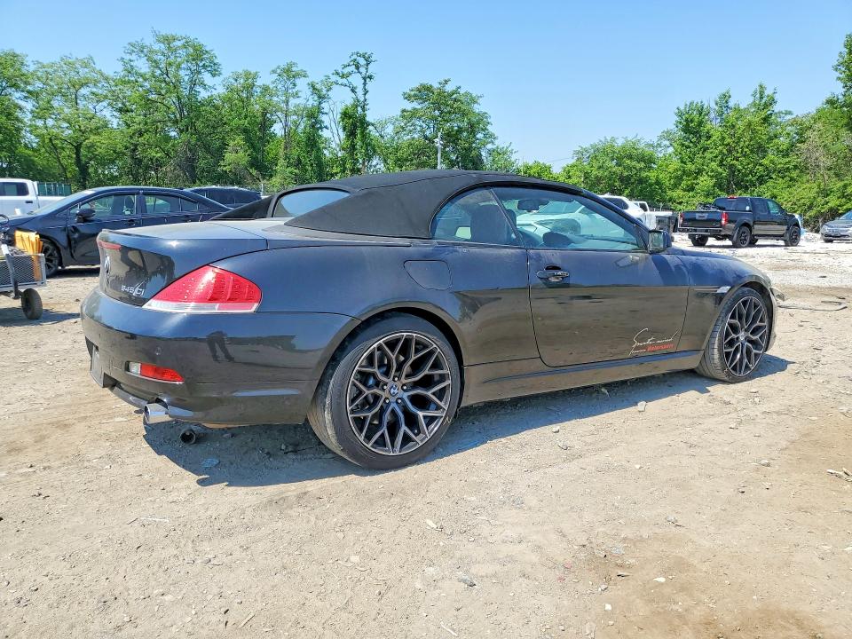 2005 BMW 6er VIN WBAEK734X5B326243 COPART salvage auction — FRONT END, Md - Cert Of Salvage > 75% Damage, sold $600 on 2026-07-14 (photo 3)