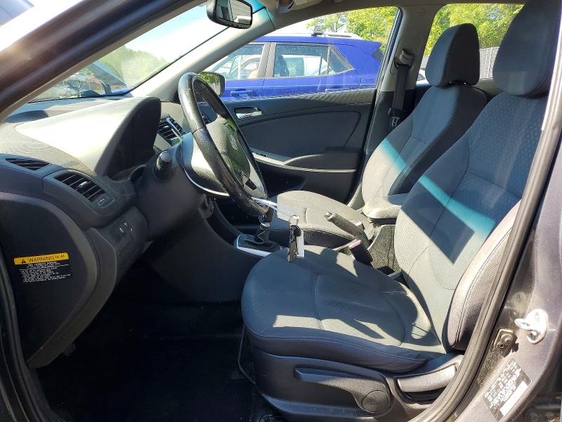 2013 Hyundai Accent VIN KMHCU5AE9DU092017 COPART salvage auction — REAR END, Md - Cert Of Salvage > 75% Damage, sold $400 on 2026-07-24 (photo 7)