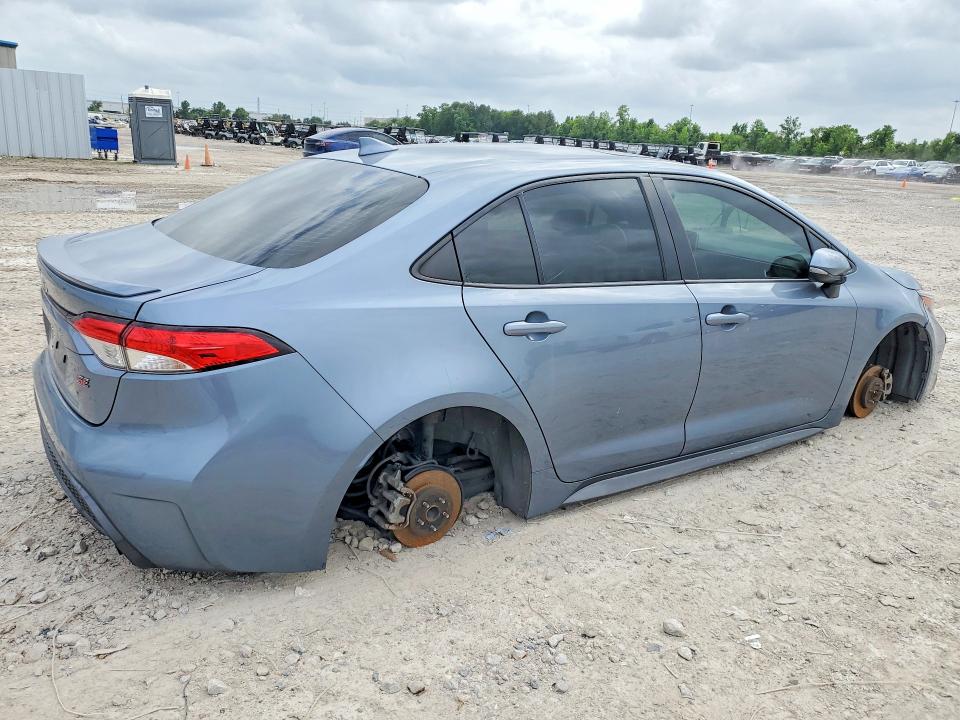 2020 Toyota Corolla VIN JTDP4RCE8LJ010580 COPART salvage auction — VANDALISM, Tx - Salvage Vehicle Title, sold $6,500 on 2026-07-10 (photo 3)