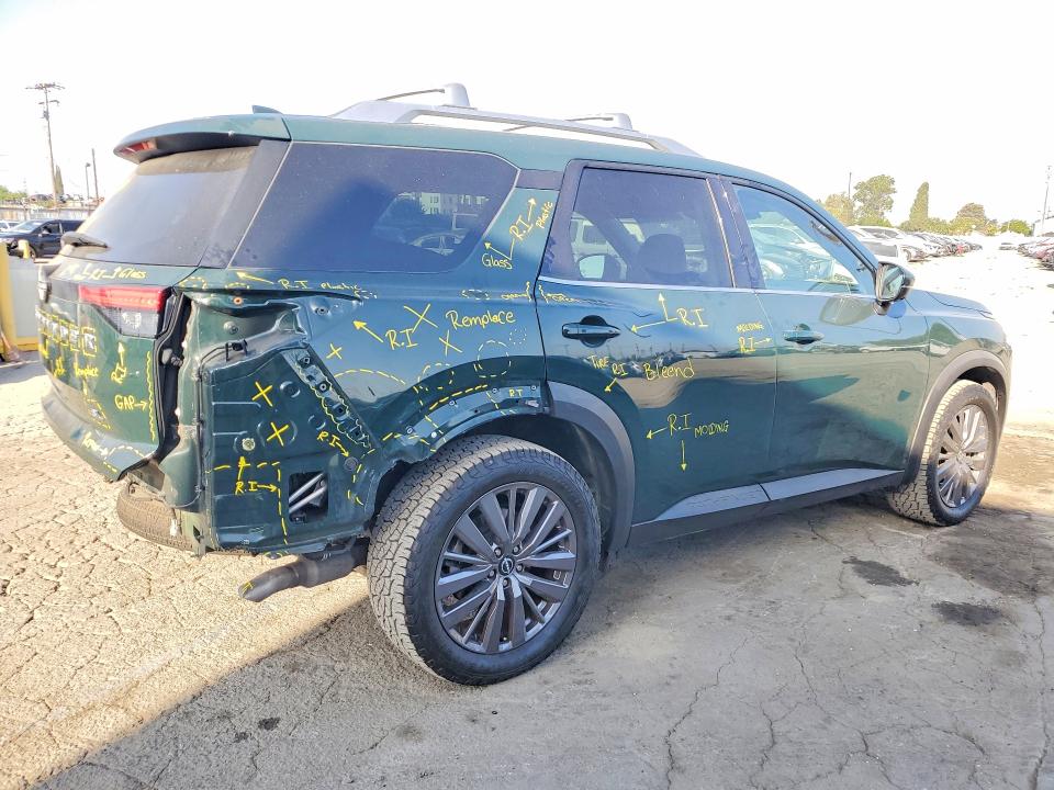 2023 Nissan Pathfinder VIN 5N1DR3CB1PC205224 COPART salvage auction — REAR END, Ca - Salvage Certificate, sold $9,400 on 2026-07-28 (photo 3)