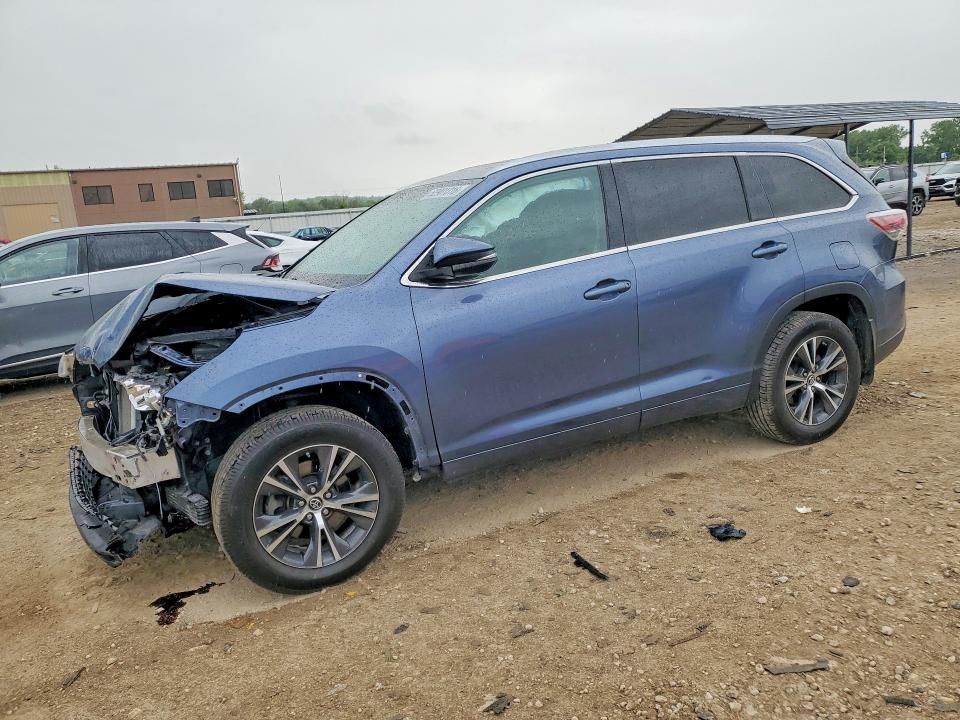 2016 Toyota Highlander VIN 5TDJKRFH9GS504862 COPART salvage auction — FRONT END, Mo - Salvage Certificate Of Title, sold $6,600 on 2026-07-23 (photo 1)