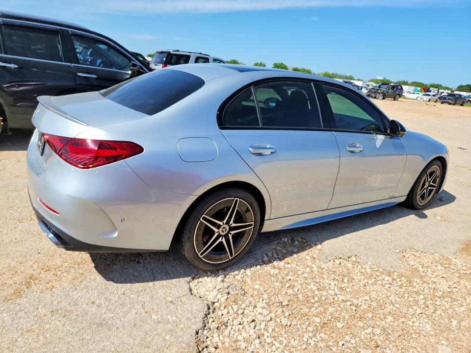 2023 Mercedes-benz C-klasse VIN W1KAF4GBXPR144801 COPART salvage auction — NORMAL WEAR, TX - SALVAGE VEHICLE TITLE, sold $19,000 on 2026-07-30 (photo 3)