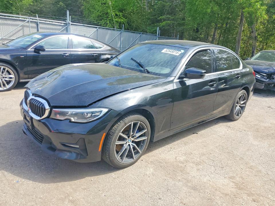 2020 BMW 3 series VIN WBA5R7C08LFH43328 COPART salvage auction — FRONT END, On - Permit No Brand - Unfit, sold $10,200 on 2026-08-18 (photo 1)