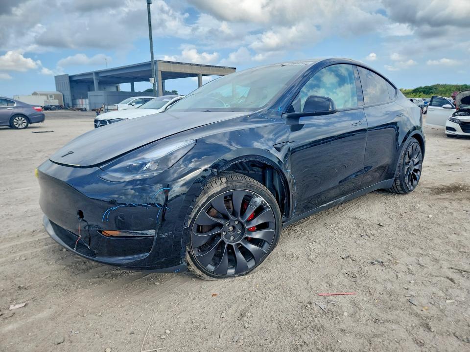 2023 Tesla VIN 7SAYGDEF5PF822990 COPART salvage auction — FRONT END, Fl - Cert Of Title Slvg Rebuildable, sold $15,700 on 2026-07-16 (photo 1)