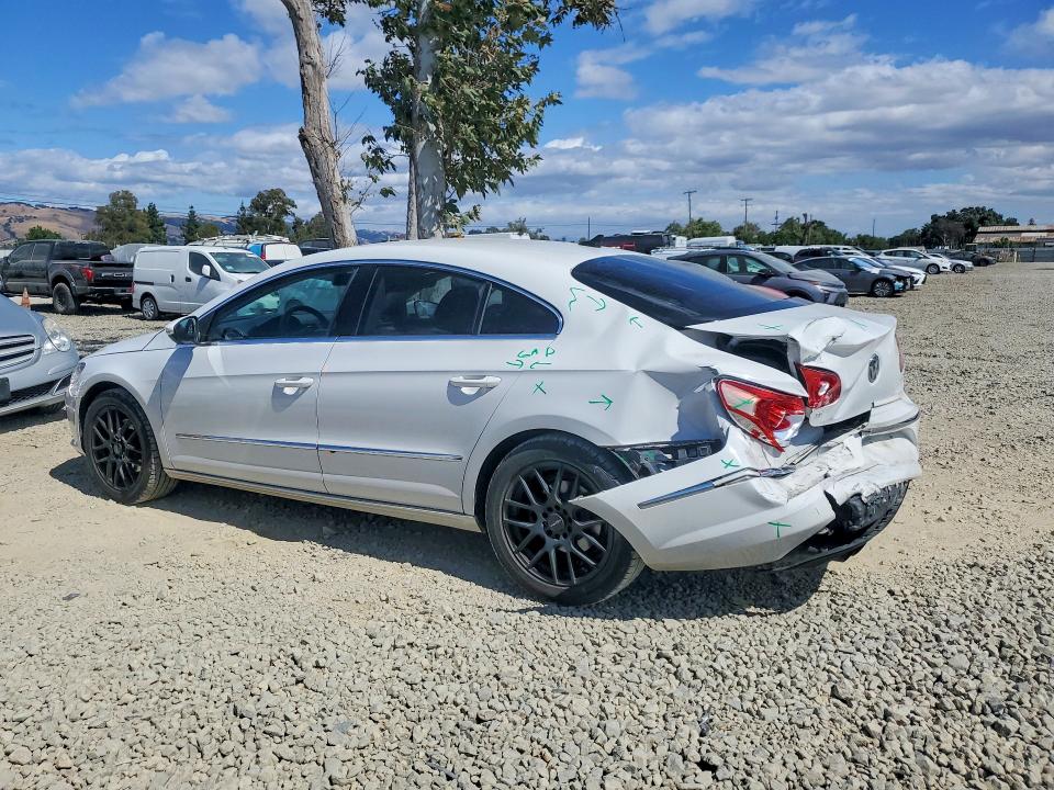 2012 Volkswagen Passat cc VIN WVWMN7ANXCE540923 COPART salvage auction — REAR END, Ca - Non-Repairable Vehicle Cert, sold $550 on 2026-08-18 (photo 2)