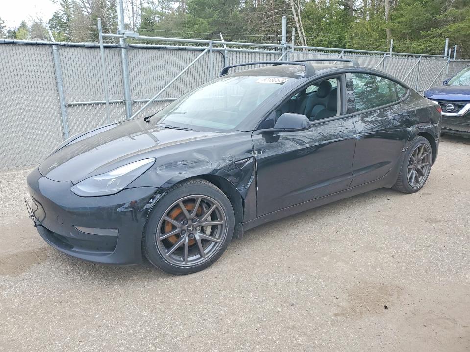 2021 Tesla Model 3 VIN 5YJ3E1EA6MF016944 COPART salvage auction — SIDE, On - Permit No Brand - Unfit, sold $7,200 on 2026-07-16 (photo 1)