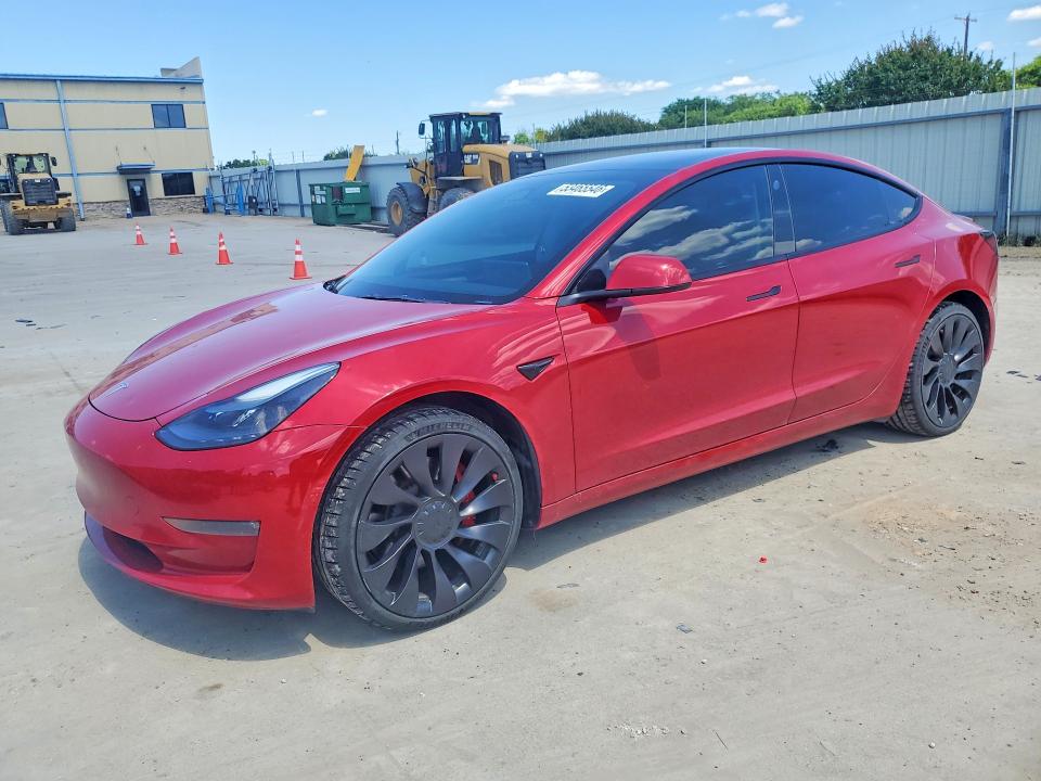 2022 Tesla Model 3 VIN 5YJ3E1EC0NF322881 COPART salvage auction — HAIL, TX - CERTIFICATE OF TITLE, sold $6,200 on 2026-07-30 (photo 1)