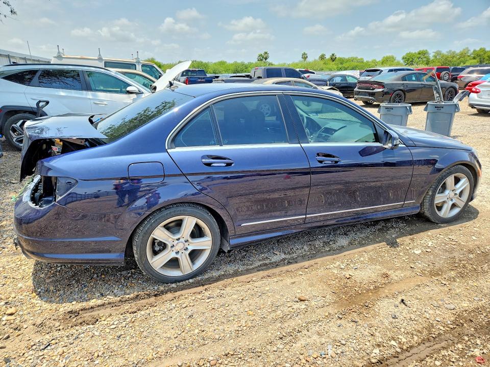 2011 Mercedes-benz C class VIN WDDGF5EB5BR173022 COPART salvage auction — REAR END, Tx - Salvage Vehicle Title, sold $1,300 on 2026-07-08 (photo 3)