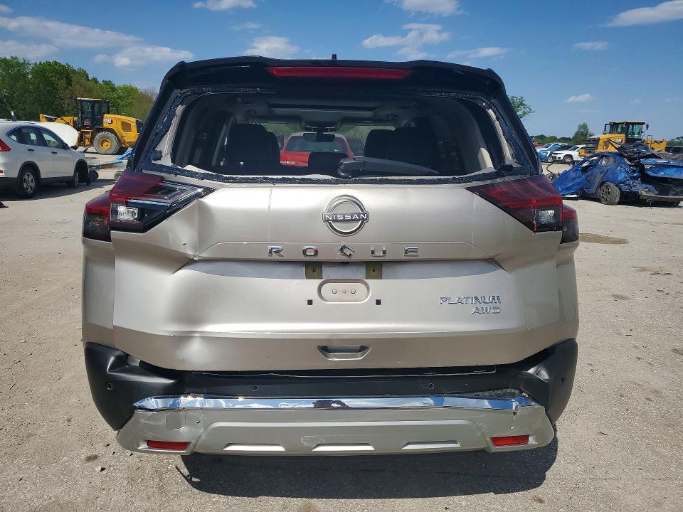 2022 Nissan Rogue VIN JN8BT3DD1NW275044 COPART salvage auction — REAR END, Ia - Cert Of Title-Salvage Title, sold $10,700 on 2026-07-10 (photo 6)