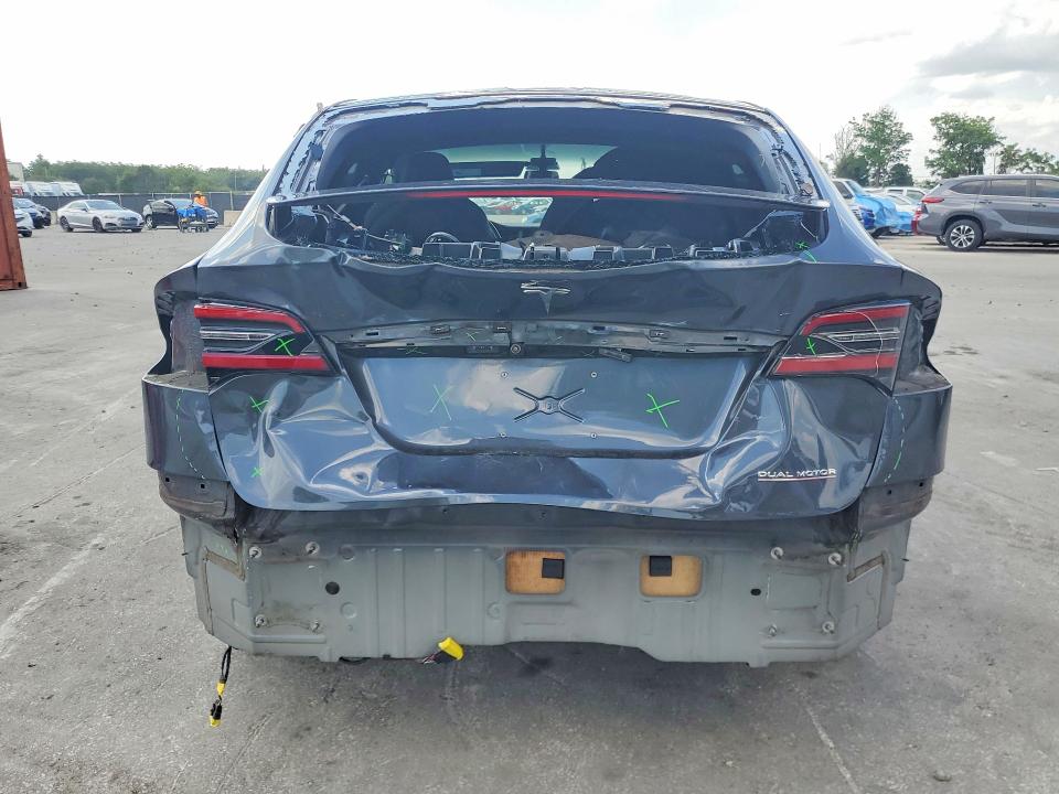 2020 Tesla Model x VIN 5YJXCBE49LF248542 COPART salvage auction — REAR END, Fl - Cert Of Title Slvg Rebuildable, sold $13,200 on 2026-07-09 (photo 6)