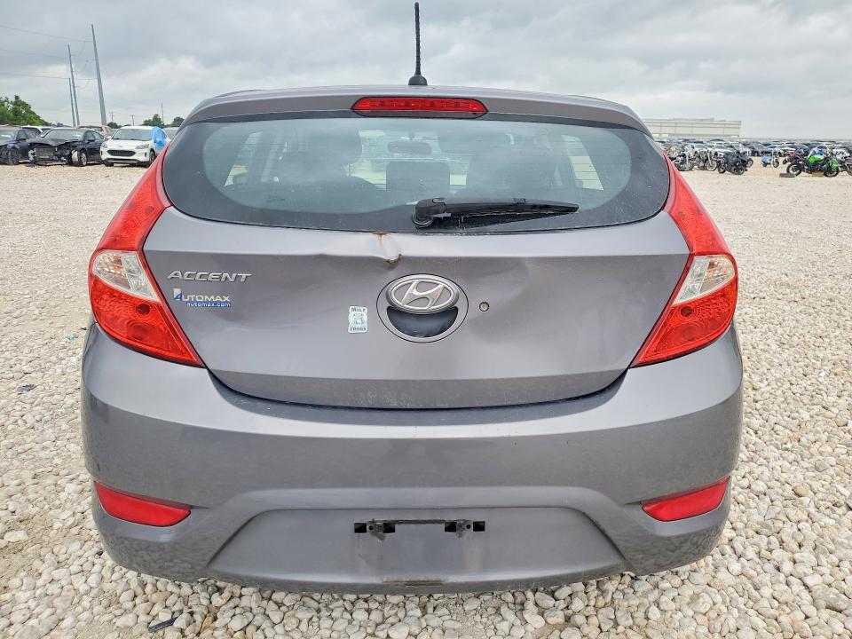2017 Hyundai Accent VIN KMHCT5AEXHU335181 COPART salvage auction — FRONT END, TX - SALVAGE VEHICLE TITLE (P), sold $850 on 2026-07-02 (photo 6)