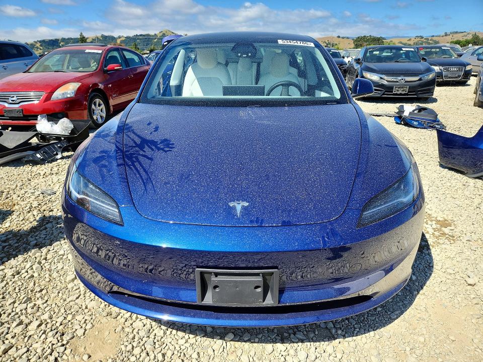 2025 Tesla VIN 5YJ3E1EA7SF920962 COPART salvage auction — REAR END, Ca - Salvage Certificate, sold $7,200 on 2026-07-14 (photo 5)