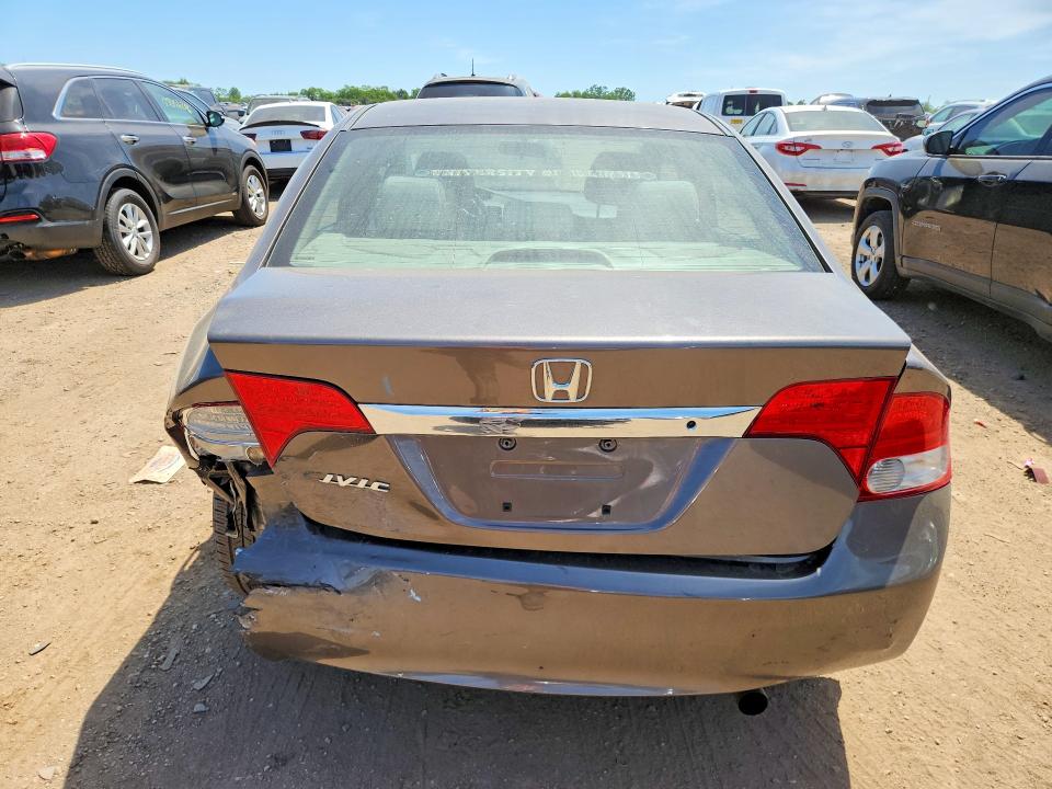 2011 Honda Civic VIN 19XFA1F51BE026696 COPART salvage auction — REAR END, Il - Salvage Certificate, sold $400 on 2026-07-09 (photo 6)