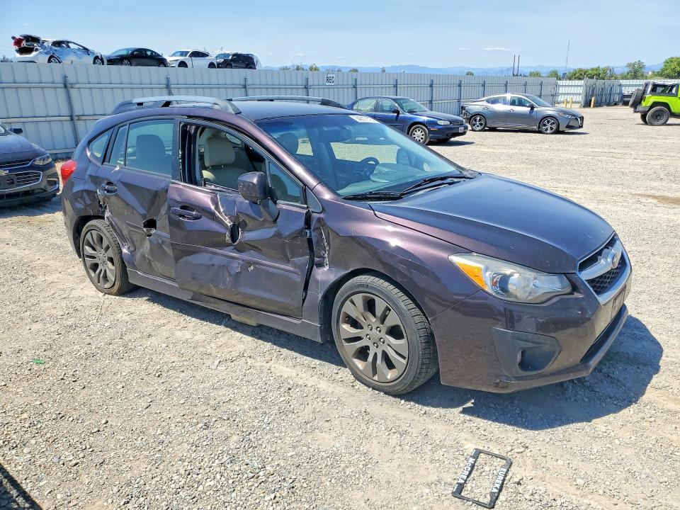 2013 Subaru Impreza VIN JF1GPAR63D2822508 COPART salvage auction — SIDE, CA - SALVAGE CERTIFICATE, sold $500 on 2026-07-10 (photo 4)